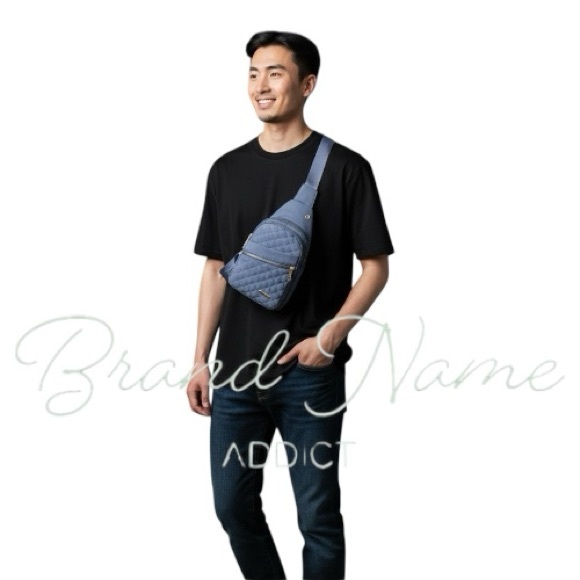 Chic Quilted Blue Crossbody Bag - Picture 4 of 4